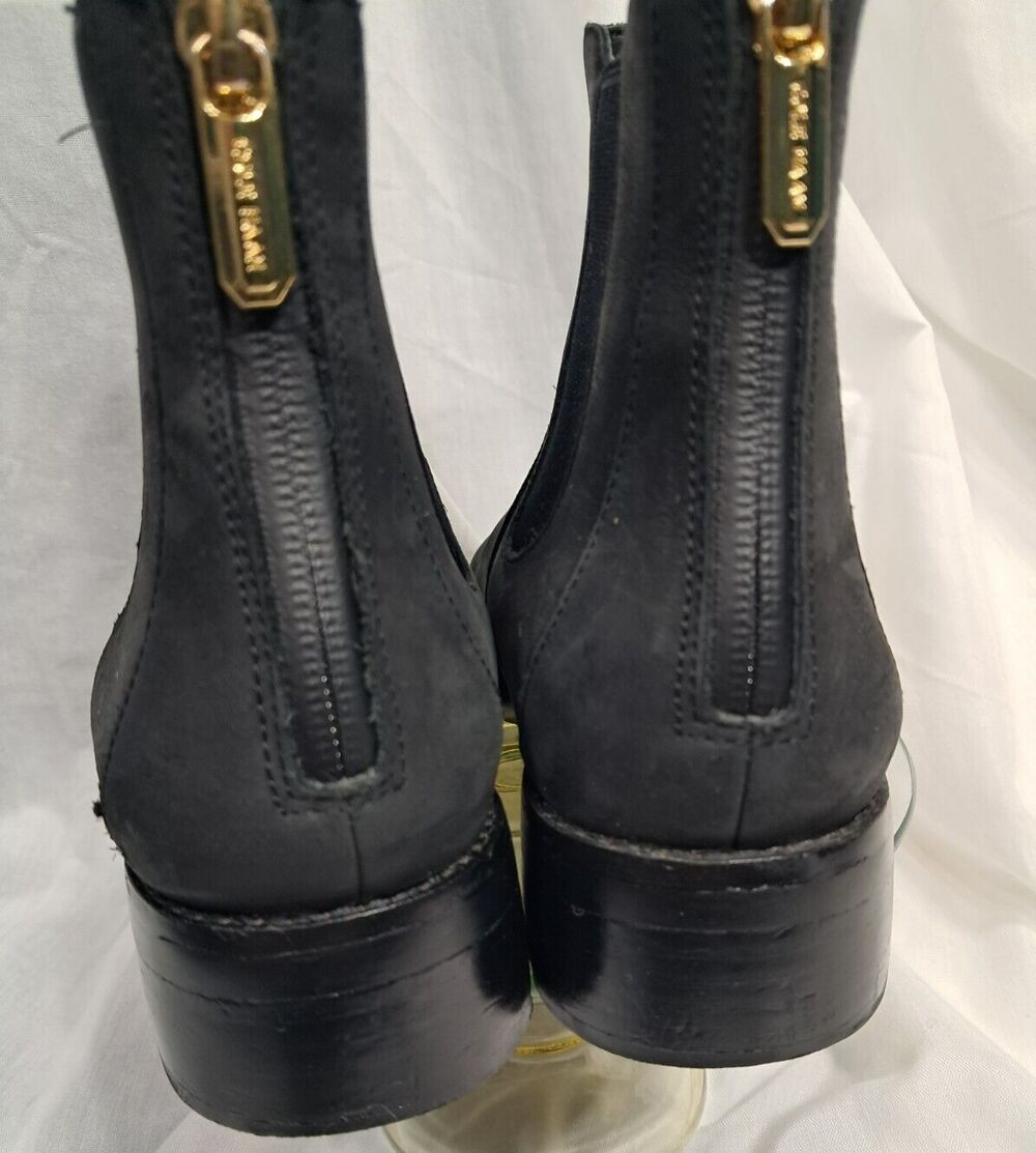 Cole Haan Women's Reid Waterproof Suede Black Ankle Boot 7.5 - Picture 9 of 14